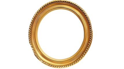 Aufkleber - Gold vintage frame isolated on white background : Generative AI