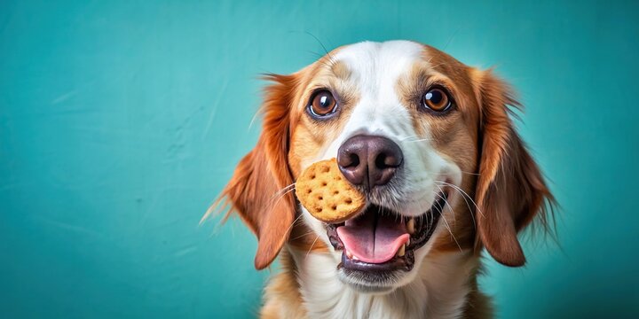 Dog enjoying a crunchy biscuit, dog, pet, snack, treat, eating, biscuit, cookie, delicious, hungry, adorable, cute, feeding