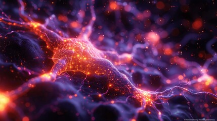 Wall Mural - Depict the structure and function of neurons, showing how dendrites receive signals, axons transmit signals, and synapses allow communication between
