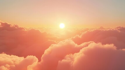 Poster - Sunset sky for background or sunrise sky and cloud at morning : Generative AI