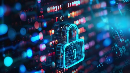 Fototapete - Cyber Security Data Protection Information from system hacked warning alert cyber attack on computer network Virus Spyware Malware Maliciou software Cybercrime Compromised information  : Generative AI