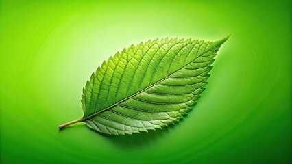 Wall Mural - Green leaf isolated on a background, green, leaf, isolated,nature, botanical, plant, foliage, eco-friendly, environment, organic
