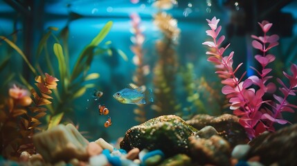 Wall Mural - Pet shop aquarium : Generative AI