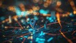 © The Little Hut - Modern city and location information network concept GPS Navigation map Social networking service Visual with copy space for advertisements and banners : Generative AI