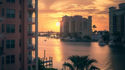 Destin Florida during morning sunrise : Generative AI