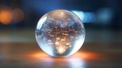 Poster - Neural networks for artificial intelligence data mining business analysis reflected in a crystal ball