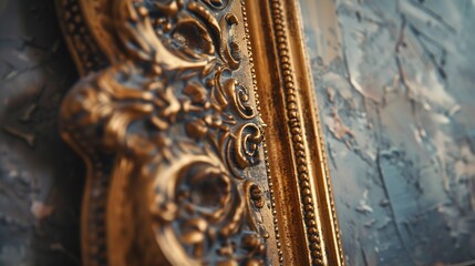 Aufkleber - Golden frame for paintings mirrors or photos : Generative AI