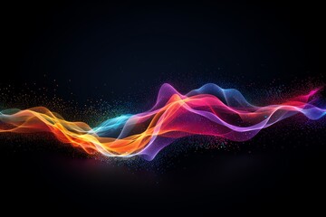 Wall Mural - digital graphic abstract background for technological processes, neural networks, digital data stora
