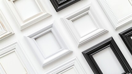 Aufkleber - Collage of frames isolated on white : Generative AI