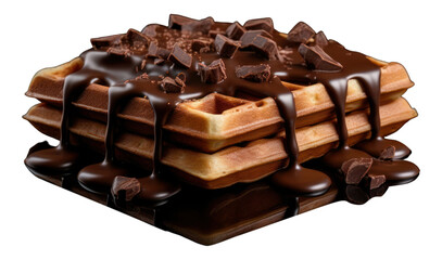 Poster - PNG Chocolate waffle dessert food confectionery