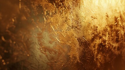 Aufkleber - Gold wall texture background Yellow shiny gold foil paint on wall sheet with gloss light reflection vibrant golden paper luxury wallpaper : Generative AI