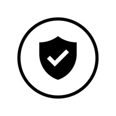 Wall Mural - shield with check mark icon