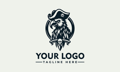 Wall Mural - Eagle Pirate Vector Logo A Symbol of Boldness, Adventure, and Unwavering Spirit Symbolize Dominance, Exploration, and Unwavering Determination