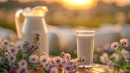 Canvas Print - candle and flowers