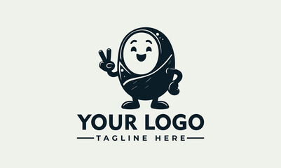 Sticker - Egg Roll Vector Logo Symbolize Culinary Traditions, Appetizing Flavors, and Cultural Fusion: Majestic Egg Roll Vector Logo