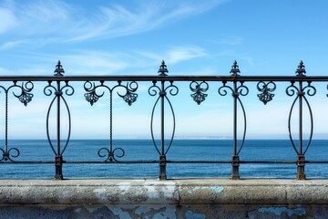 Wall Mural - A view of the ocean from a balcony