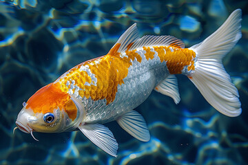 Wall Mural - goldfish in the water