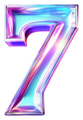 PNG Alphabet number 7 shape illuminated futuristic darkness.