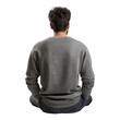 © Papugrat - back of a man sitting isolated on transparent background cutout