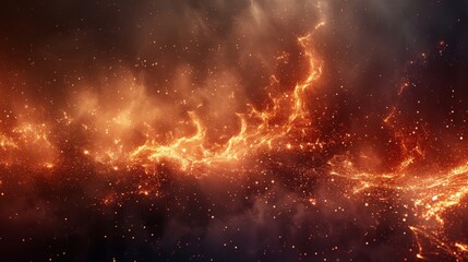 a bright orange galaxy with a lot of stars and a lot of fire