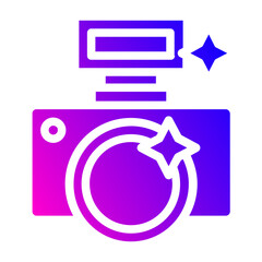 Wall Mural - camera flash icon