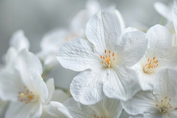 Wall Mural -  White flower background