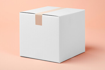 Poster - Cardboard box png mockup, transparent design