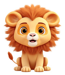 Poster - PNG Cute baby lion background cartoon mammal animal.