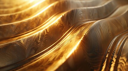 Wall Mural - abstract background with golden lines and shadows, radiating luxury