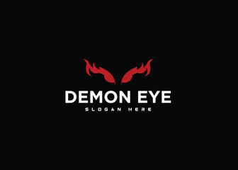 Wall Mural - Devil eye or devil horn Vector icon design