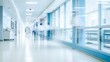 © Svetlana - Blurred Motion of People Walking Through a Hospital Hallway, Highlighting a Busy and Efficient Environment. Generative AI
