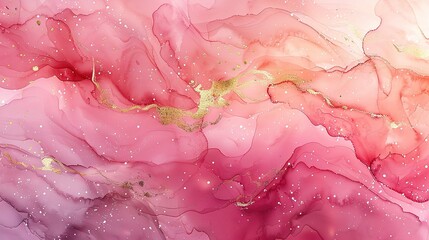 Wall Mural - abstract rose blush liquid watercolor background