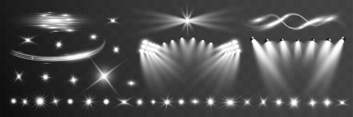 Wall Mural - light wave shine spotlight effect,vector glow line sparkle shine. silver wavy effects.