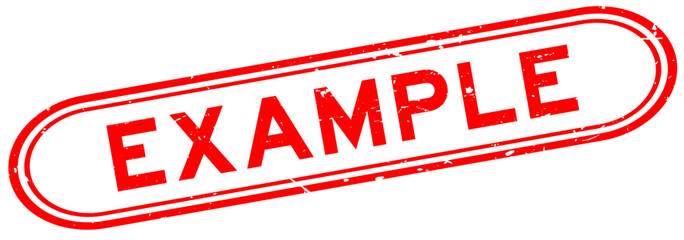 Wall Mural - grunge red example word rubber seal stamp on white background