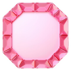 Wall Mural - PNG  Pink Octagon jewelry pink white background