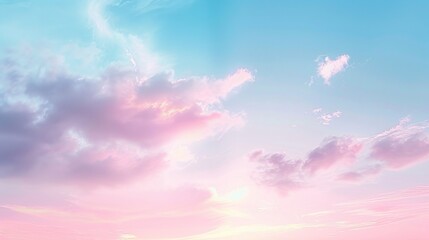 background of a clear sky at twilight with soft blue and pink tones