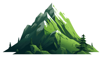 Sticker - PNG Green mountain landscape outdoors nature.