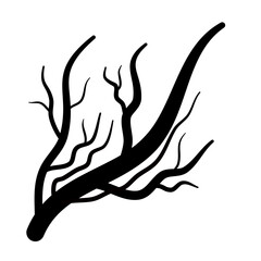 Poster - dry tree branches silhouette