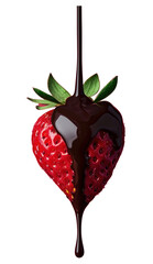 Poster - PNG Strawberry chocolate fruit plant.