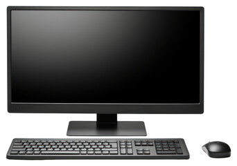 Wall Mural - png black computer screen keyboard monitor.
