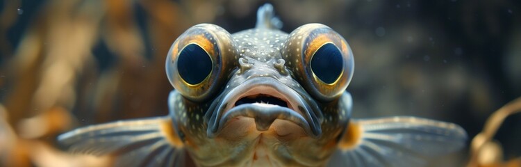 close up of a funny fish with big eyes