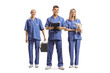 © Ljupco Smokovski - Veterinary health care team in blue uniforms