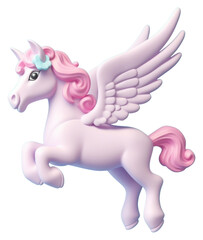 Poster - PNG Flying unicorn figurine animal mammal.