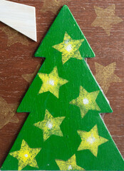 Wall Mural - rustic holiday tree adorned with stars