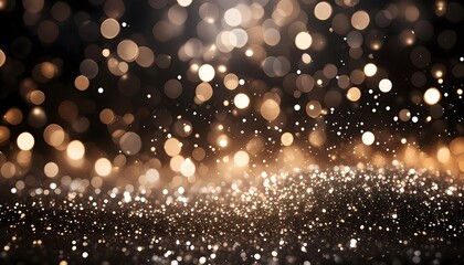 Wall Mural - Golden particles abstract bokeh background