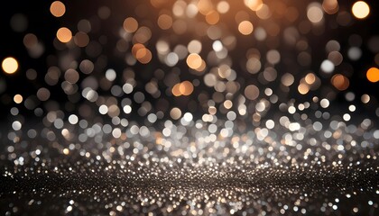 Wall Mural - White and golden particles abstract bokeh background