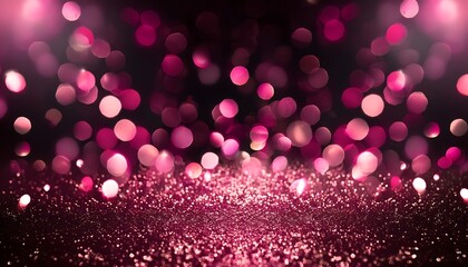 Wall Mural - Pink particles abstract bokeh background