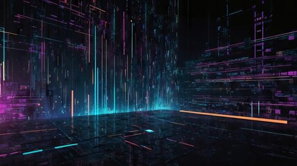 Sci-Fi Urban Design with Neon Lights
