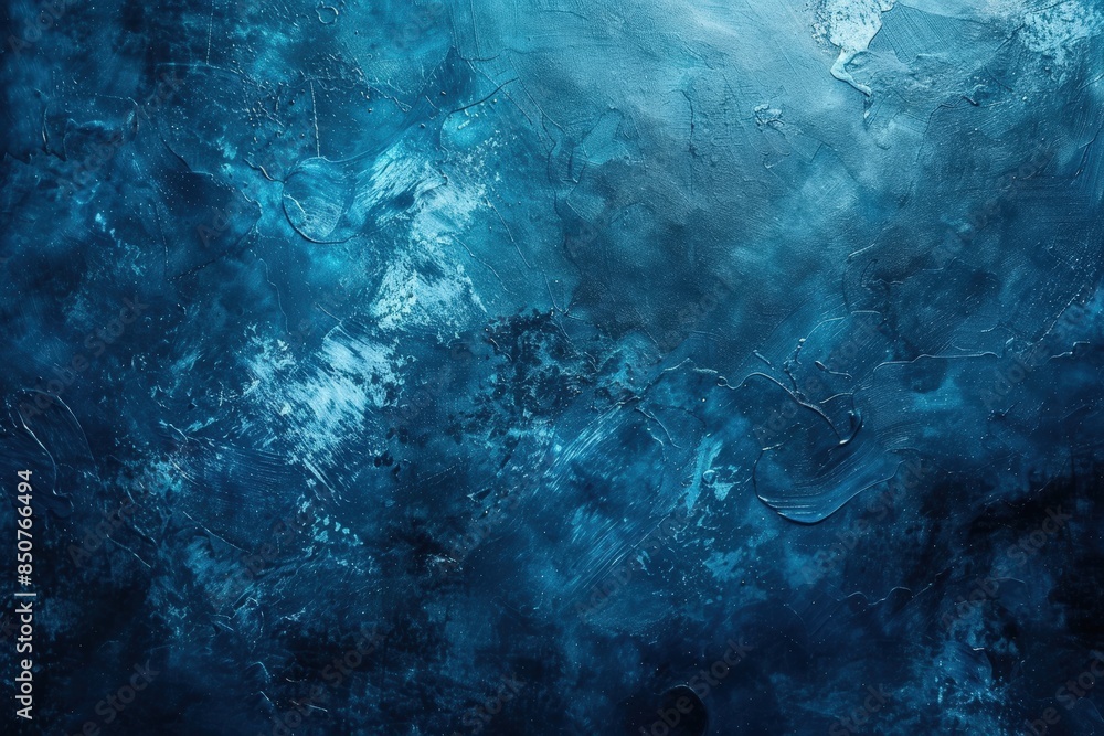 Abstract blue textured background resembling ocean waves, reflecting ...