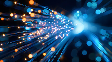 Close up of abstract background fiber optics,internet communication concept